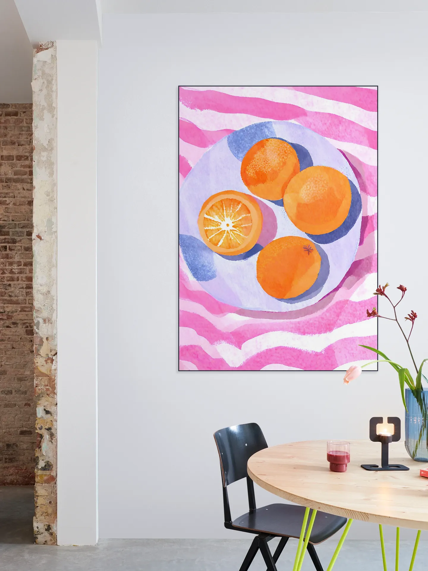 Orangen auf Teller 