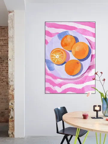 Orangen auf Teller 
