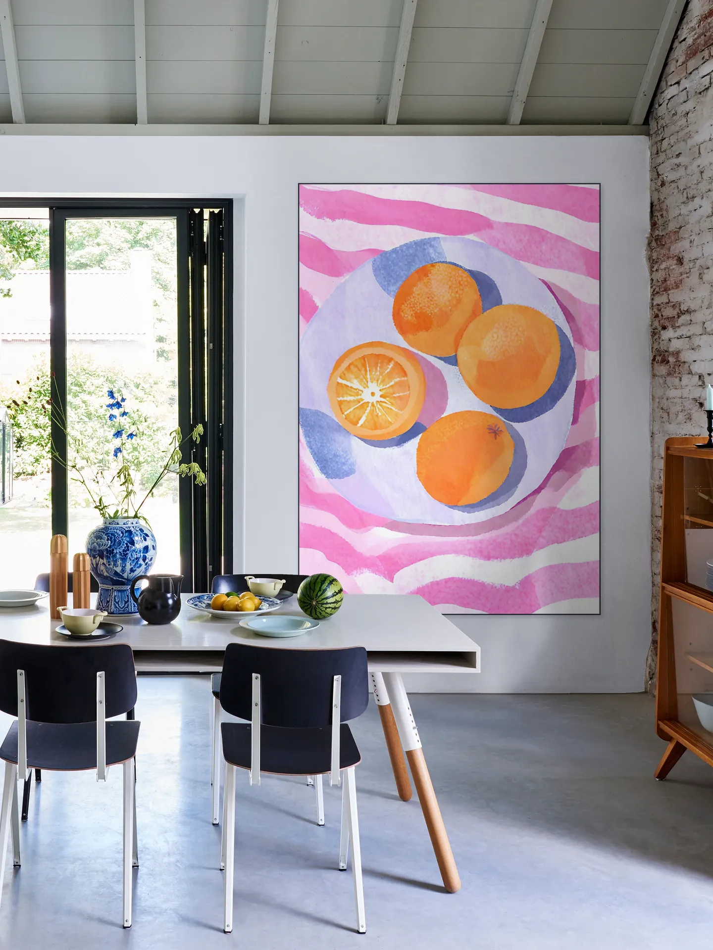Orangen auf Teller 