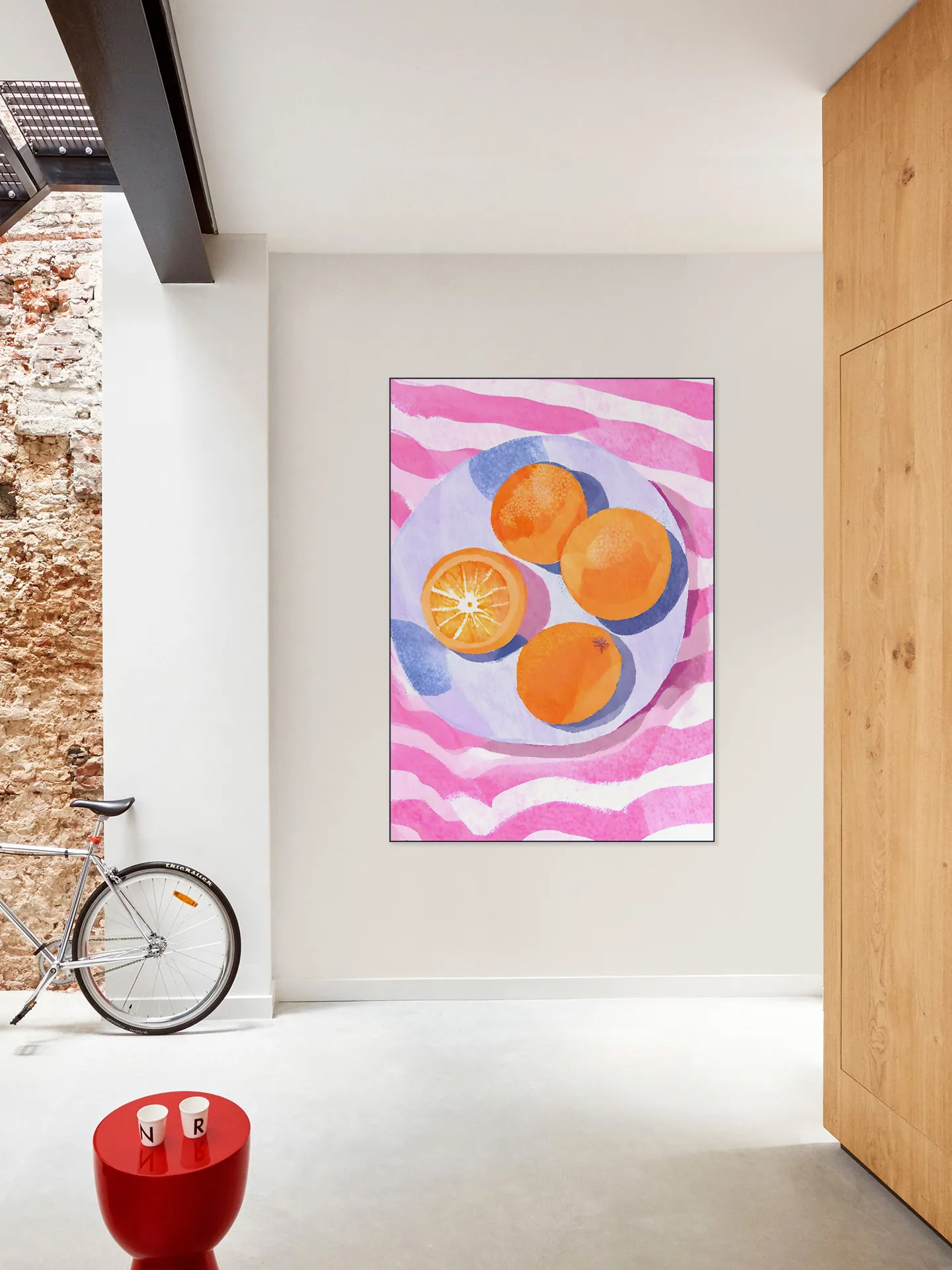 Orangen auf Teller 