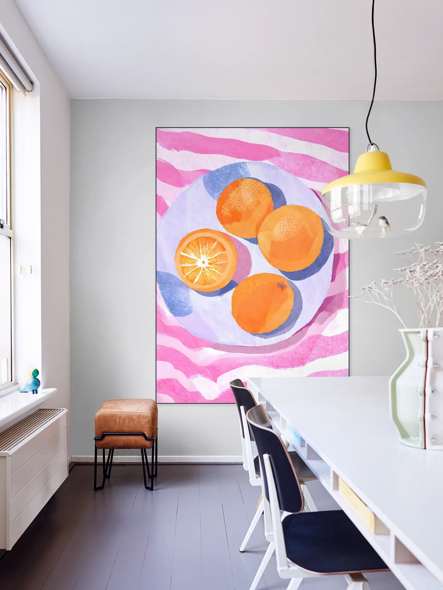 Orangen auf Teller 