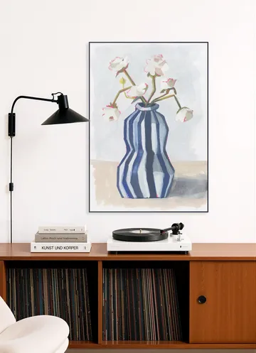 Flowers in a striped vase II
