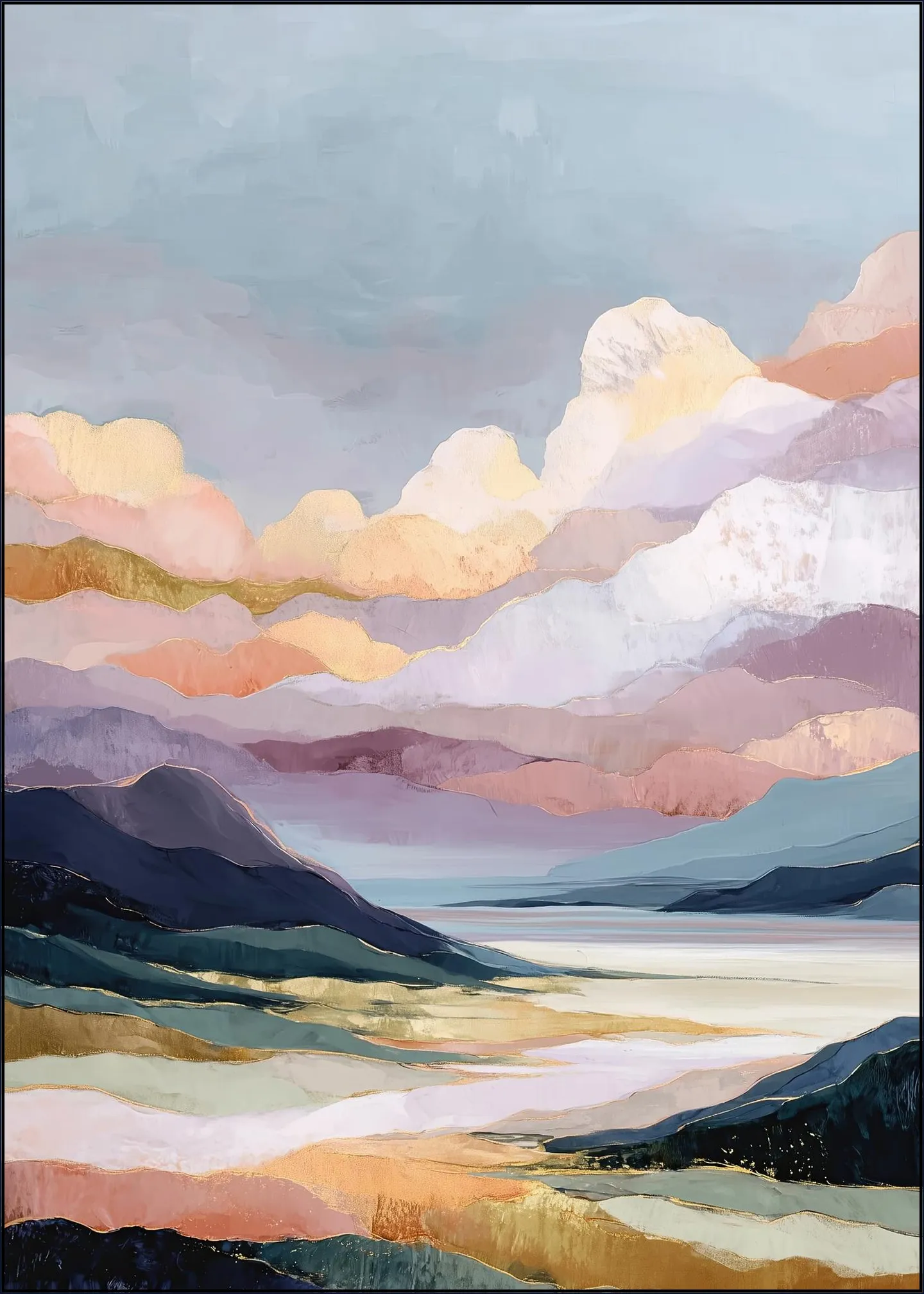 Pastel Mountain Reverie