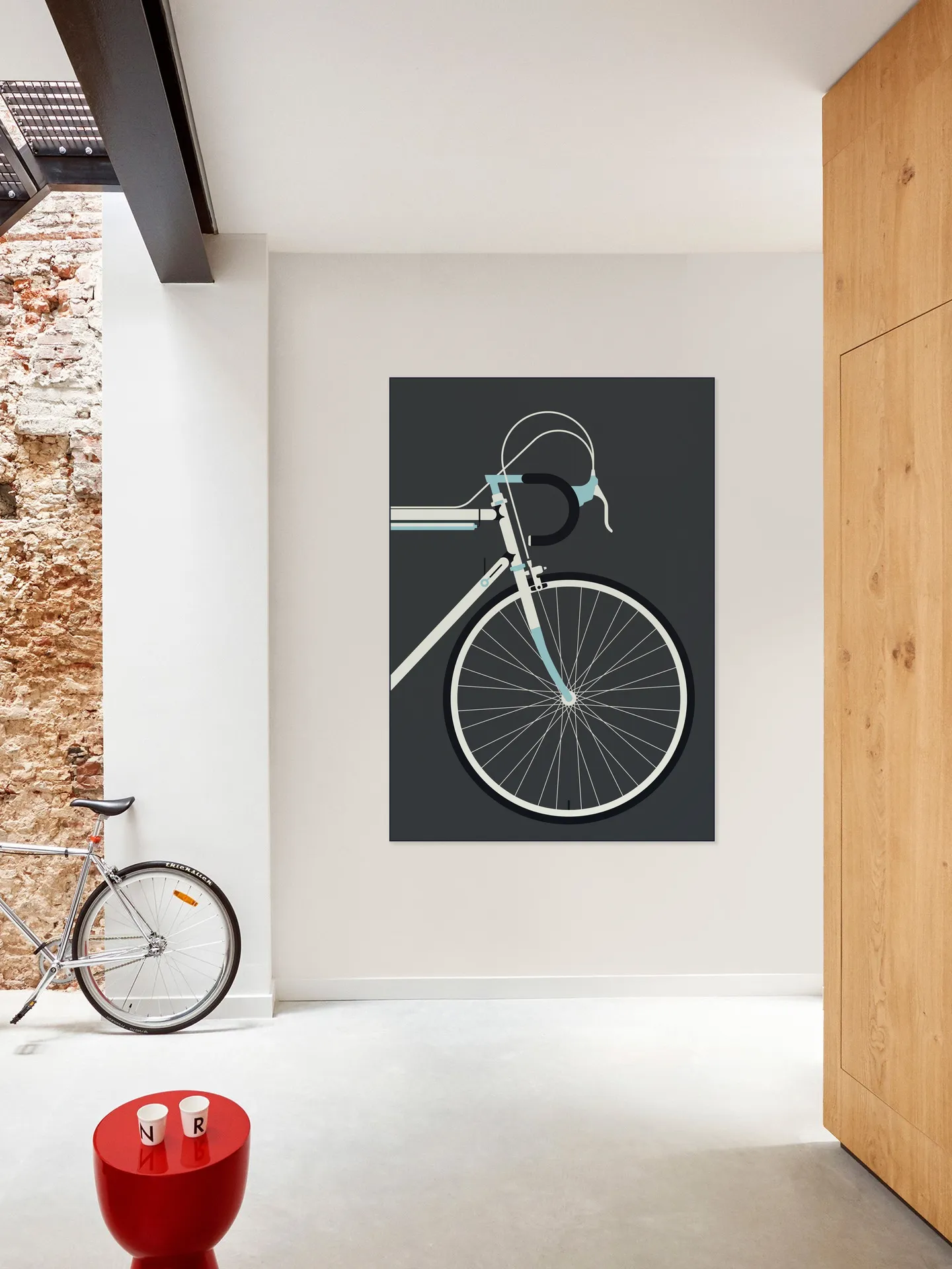 Racing Bike White Front