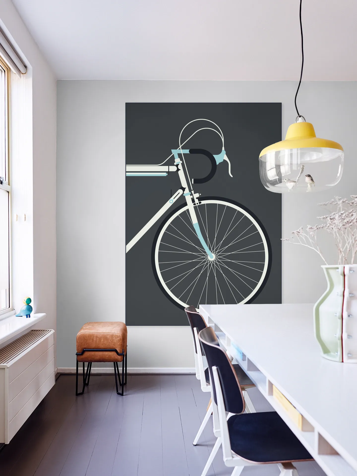 Racing Bike White Front
