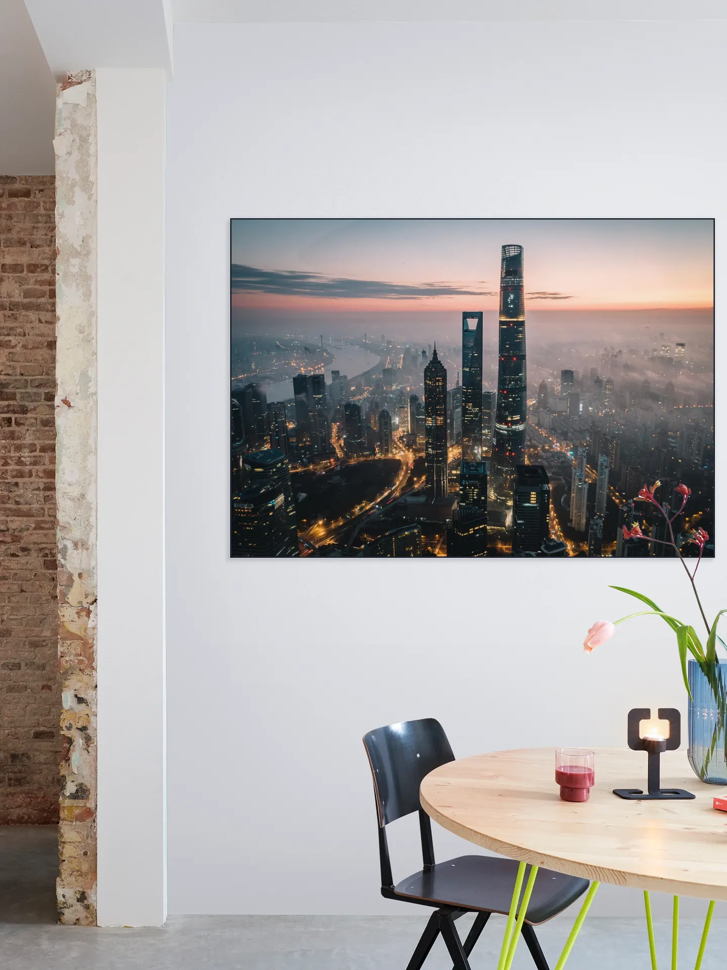 Aerial View of the Lujiazui Skyline China