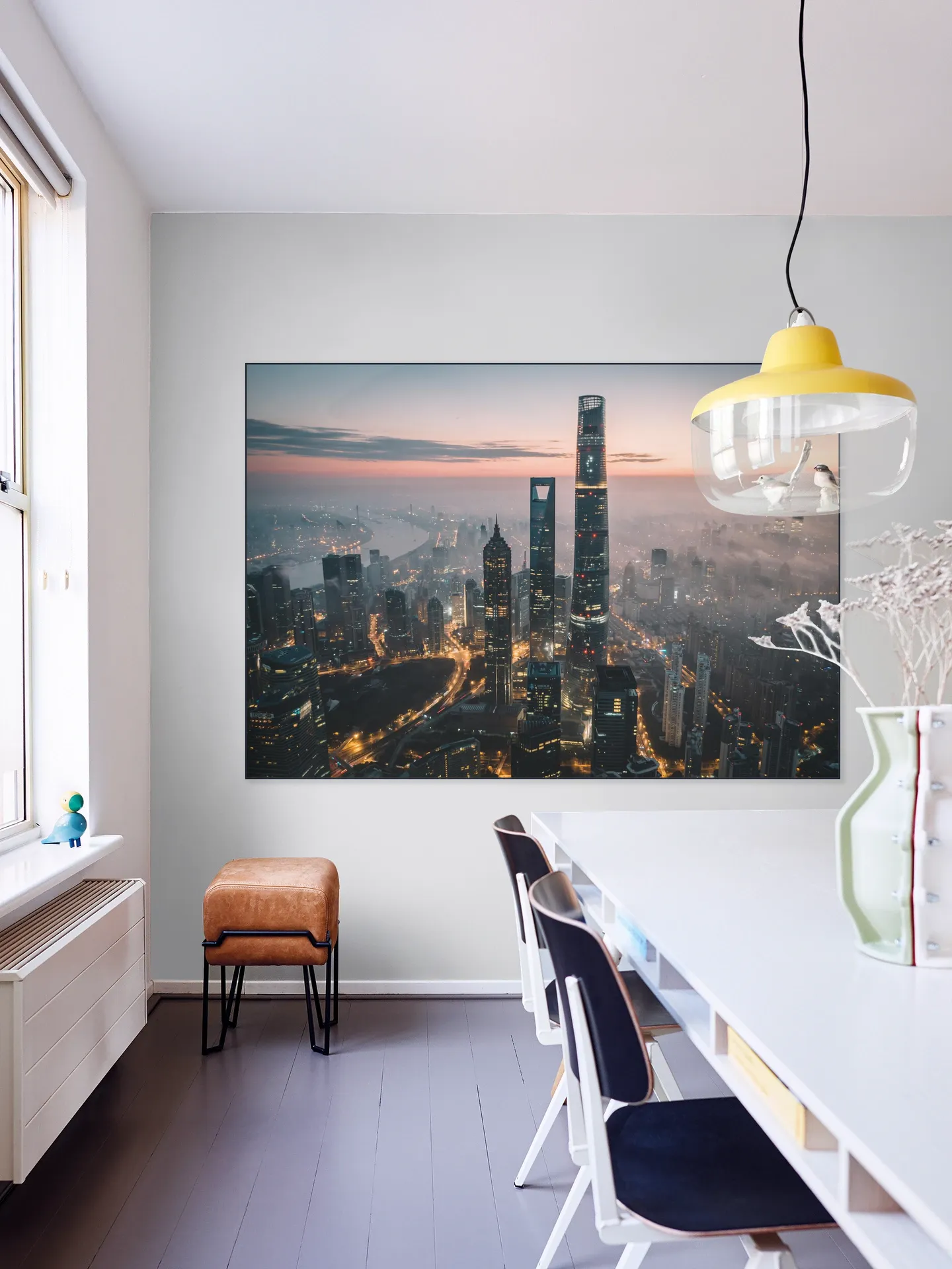 Aerial View of the Lujiazui Skyline China
