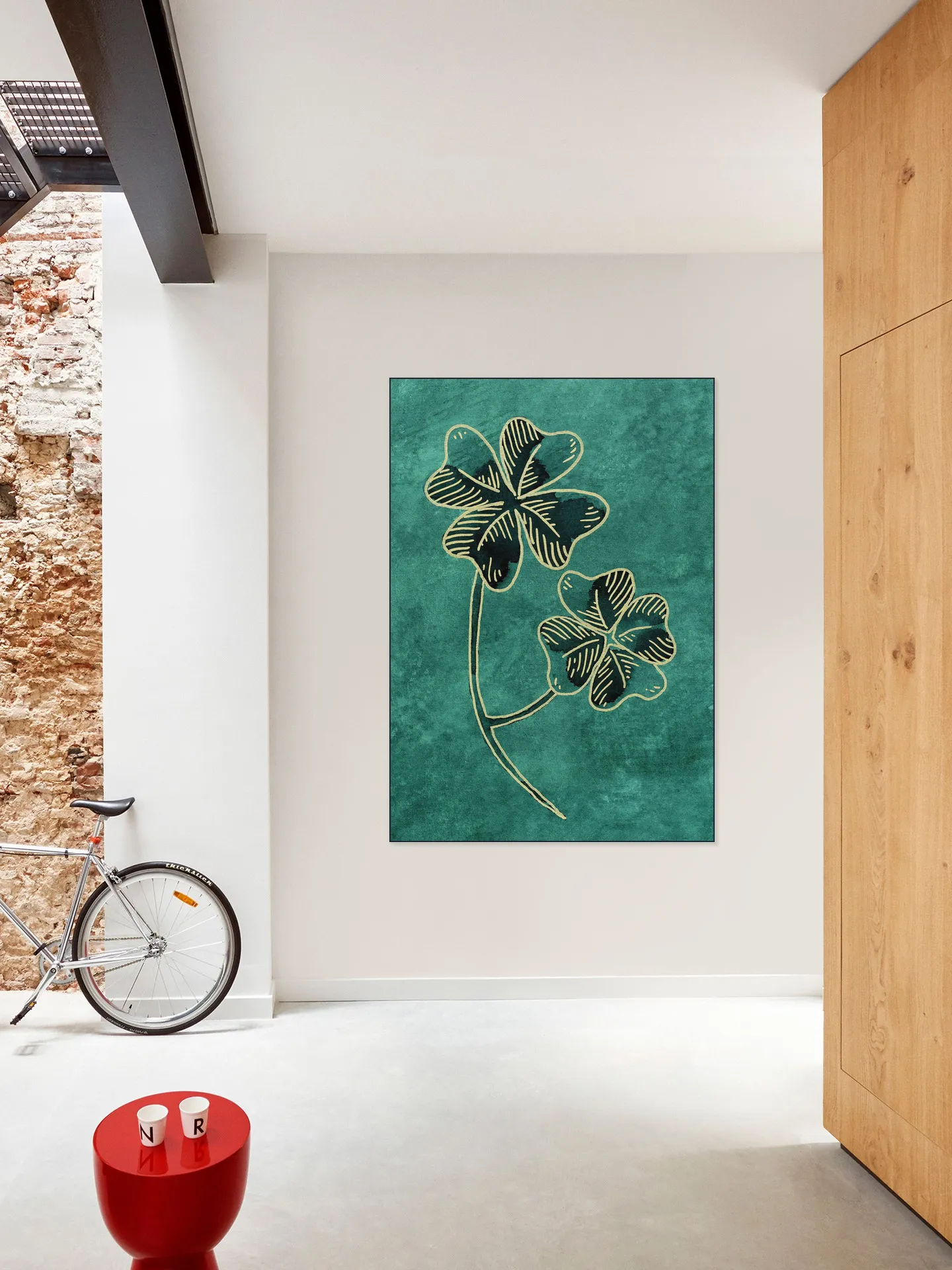 Four Leaf Clover Luck with Gold