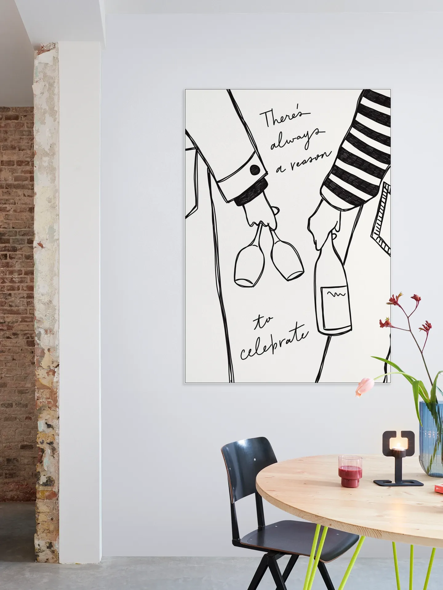 Woman holding wine bottle and wine glass