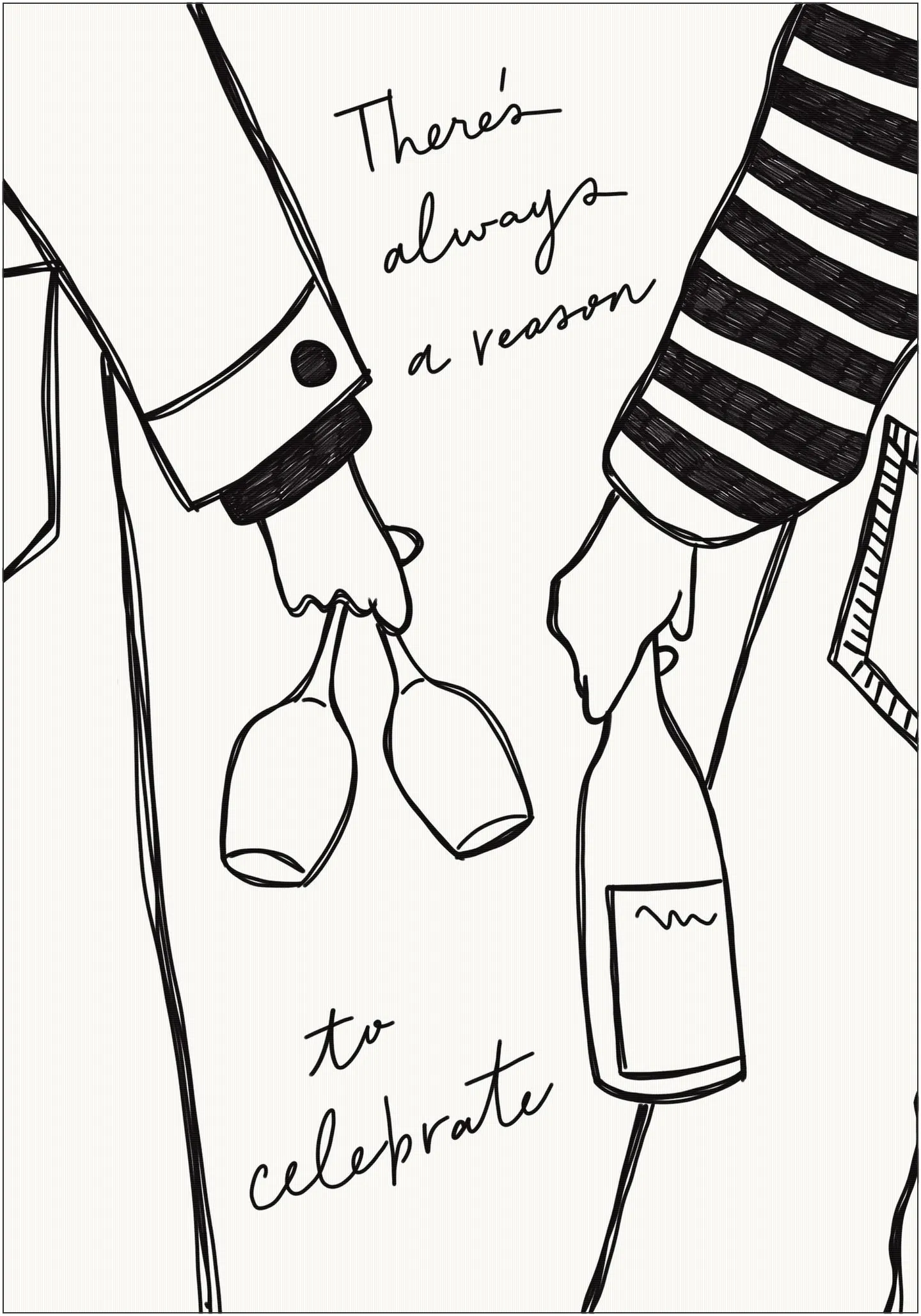 Woman holding wine bottle and wine glass