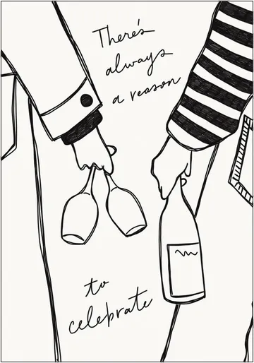 Woman holding wine bottle and wine glass