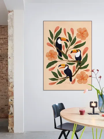 Toucans in the Hibiscus