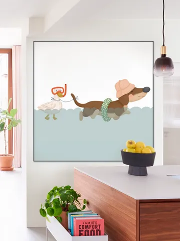 Swimming Dachshund
