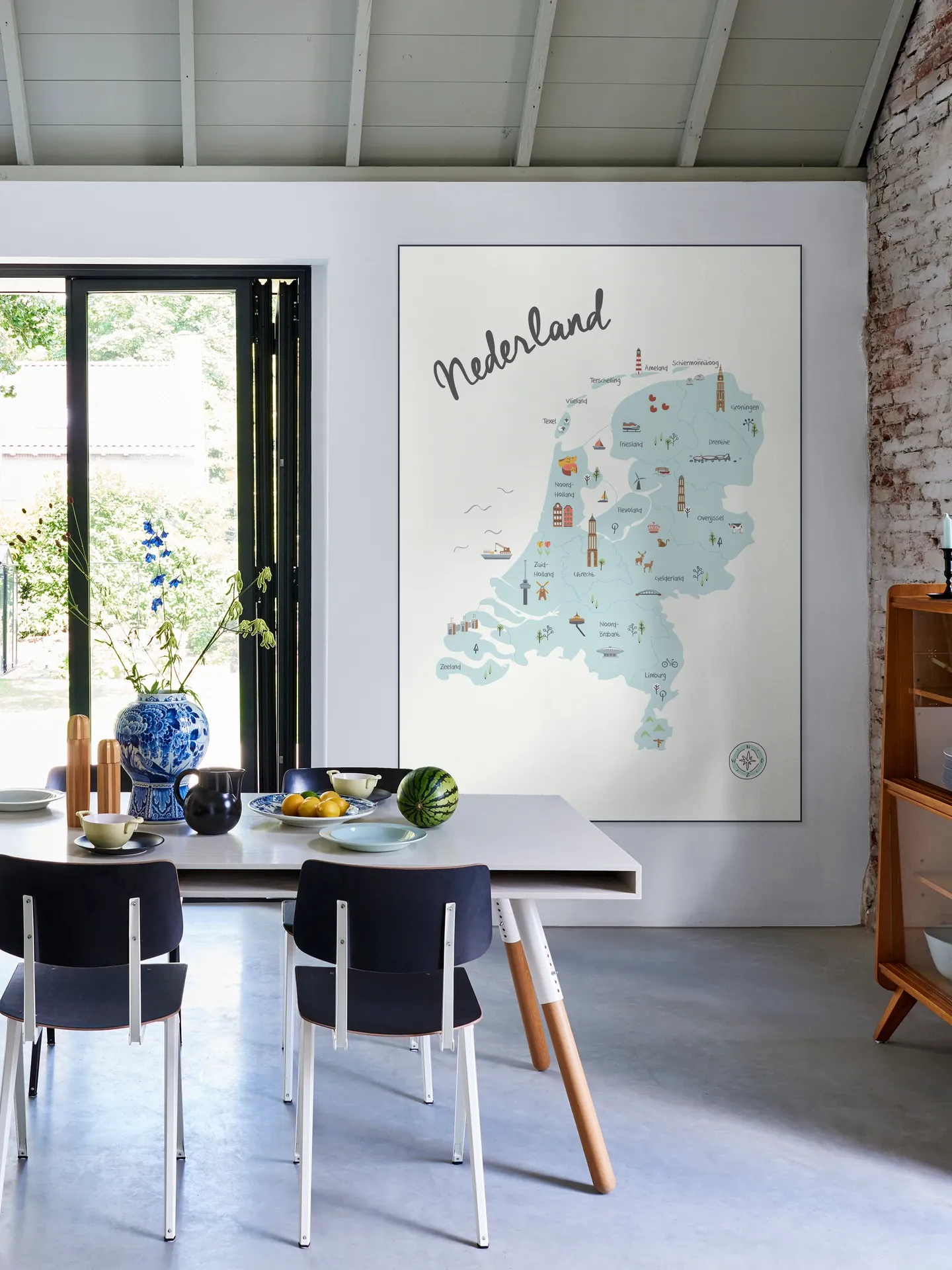 The Netherlands Kids Map blue