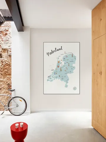 The Netherlands Kids Map blue