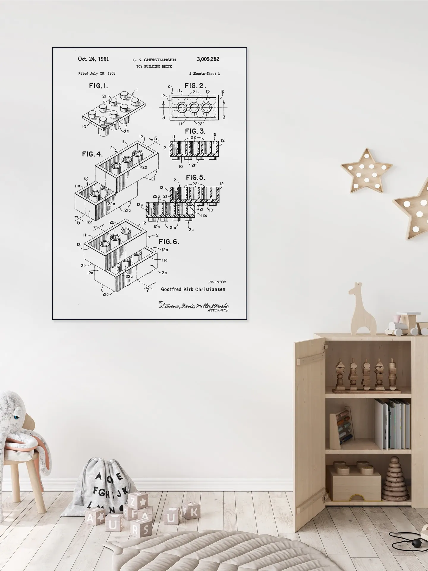 Lego Print Black & White