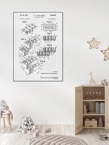 Lego Print Black & White