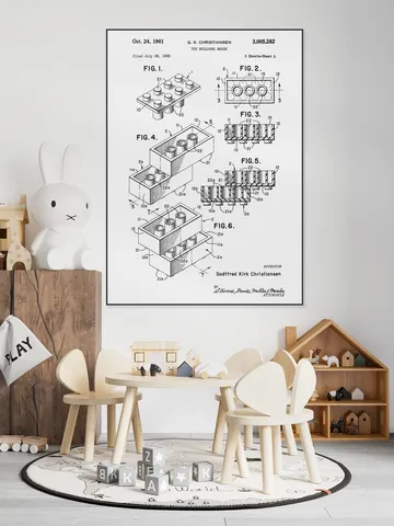 Lego Print Black & White