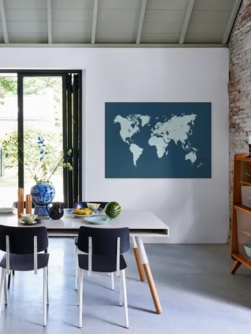 World Map navy