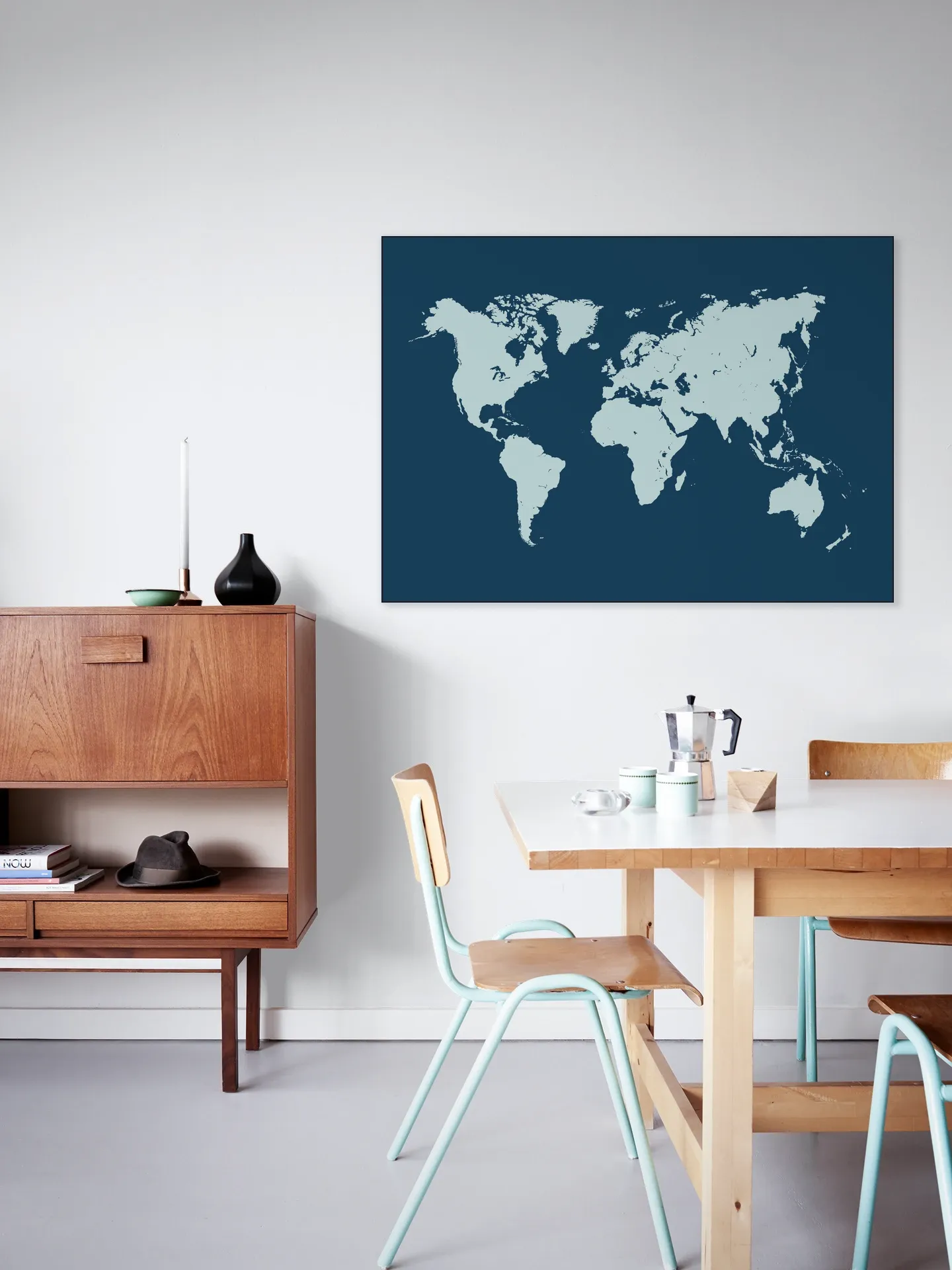 World Map navy