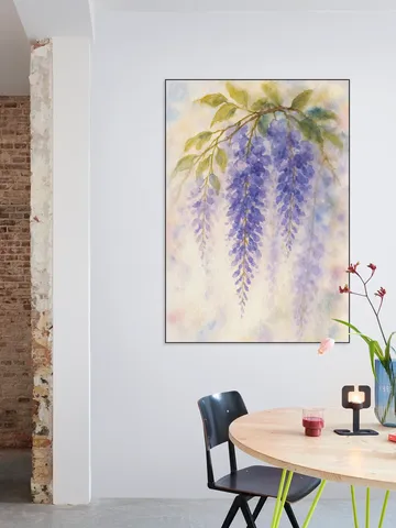 Blauwe Regen in Pastel Kleuren
