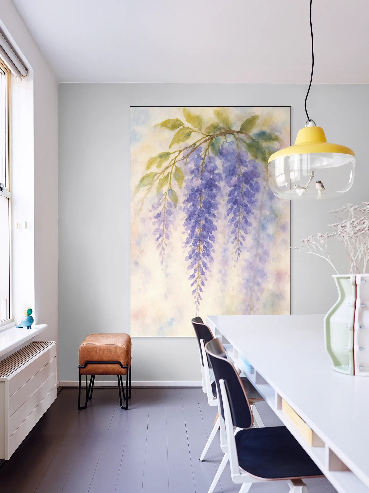 Blauwe Regen in Pastel Kleuren