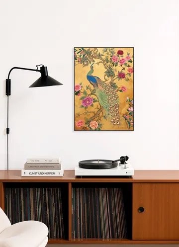 Japanese Peacock and Cherry Blossom