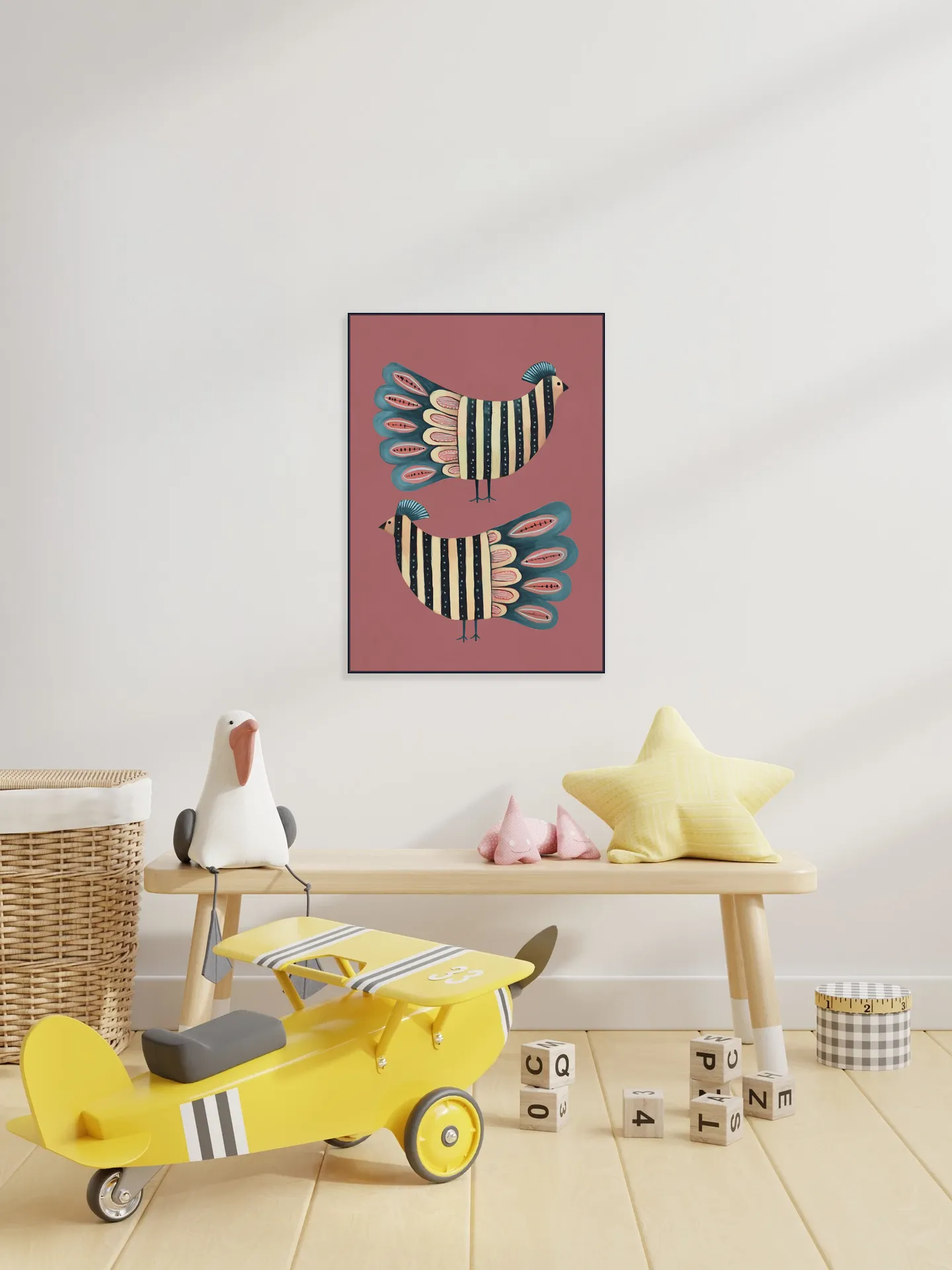 Striped Bird Pair