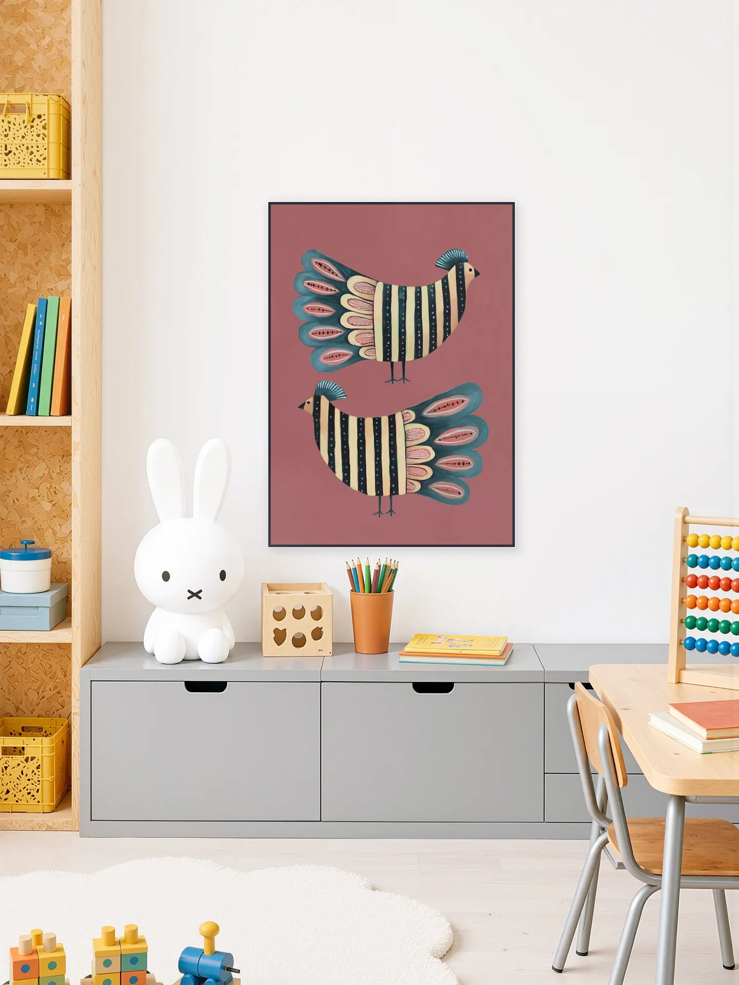 Striped Bird Pair