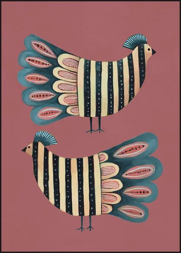 Striped Bird Pair