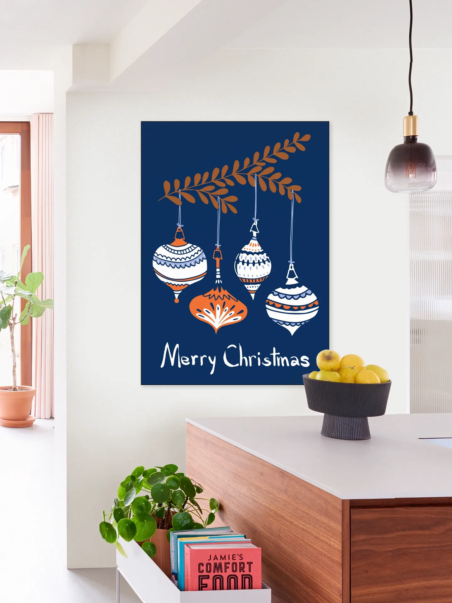 Cheerful Little Christmas Baubles - Blue