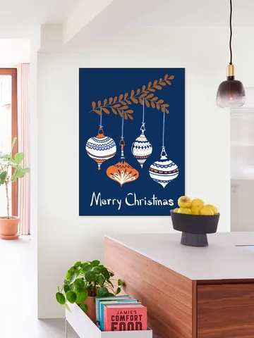 Cheerful Little Christmas Baubles - Blue