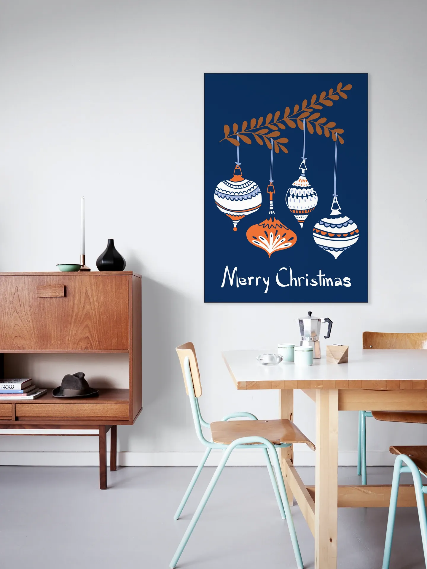 Cheerful Little Christmas Baubles - Blue