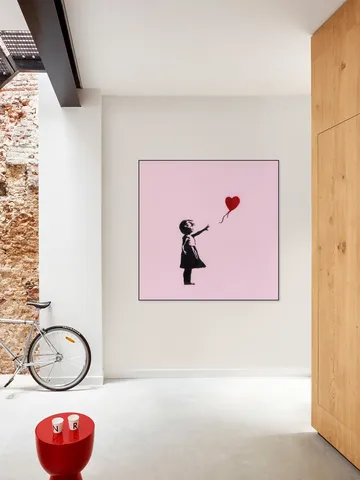 Girl with Balloon - pink