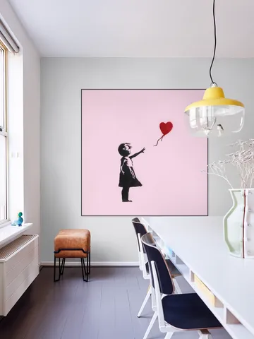 Girl with Balloon - pink