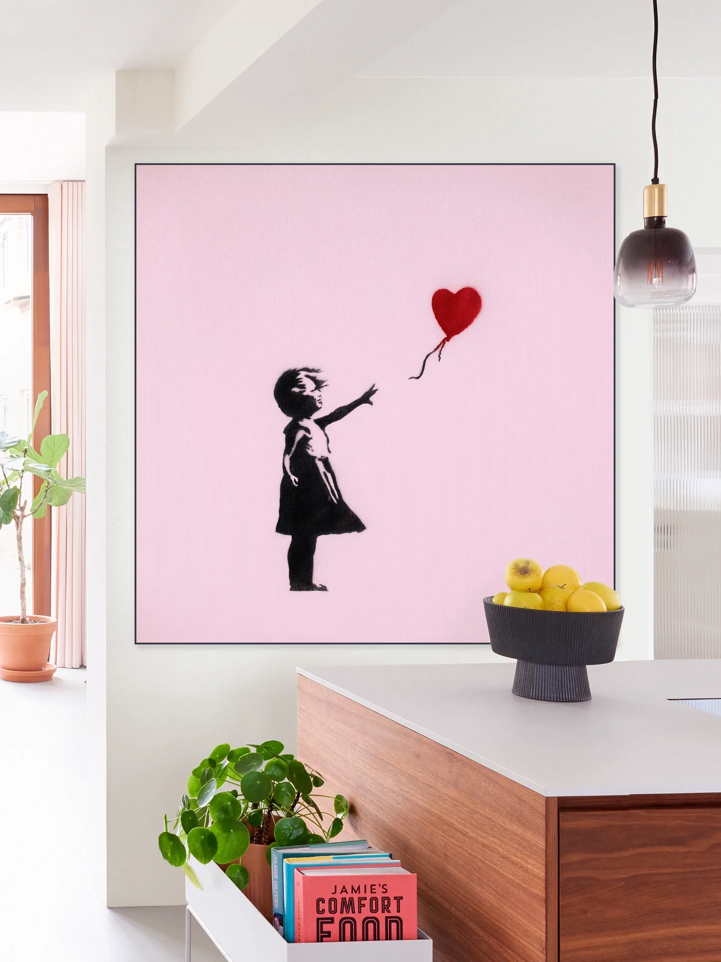 Girl with Balloon - pink
