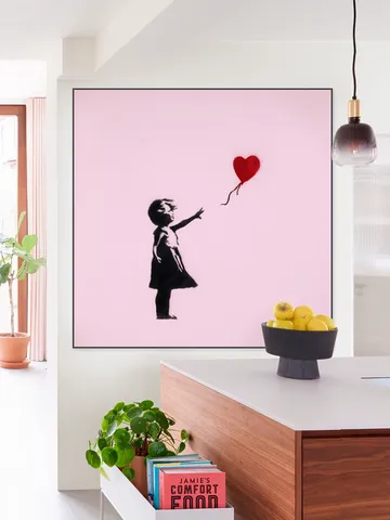 Girl with Balloon - pink