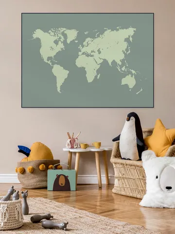 World Map olive