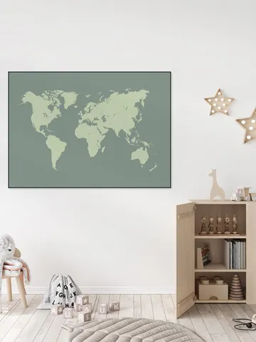 World Map olive