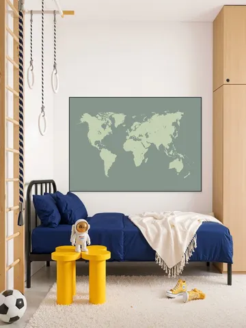 World Map olive