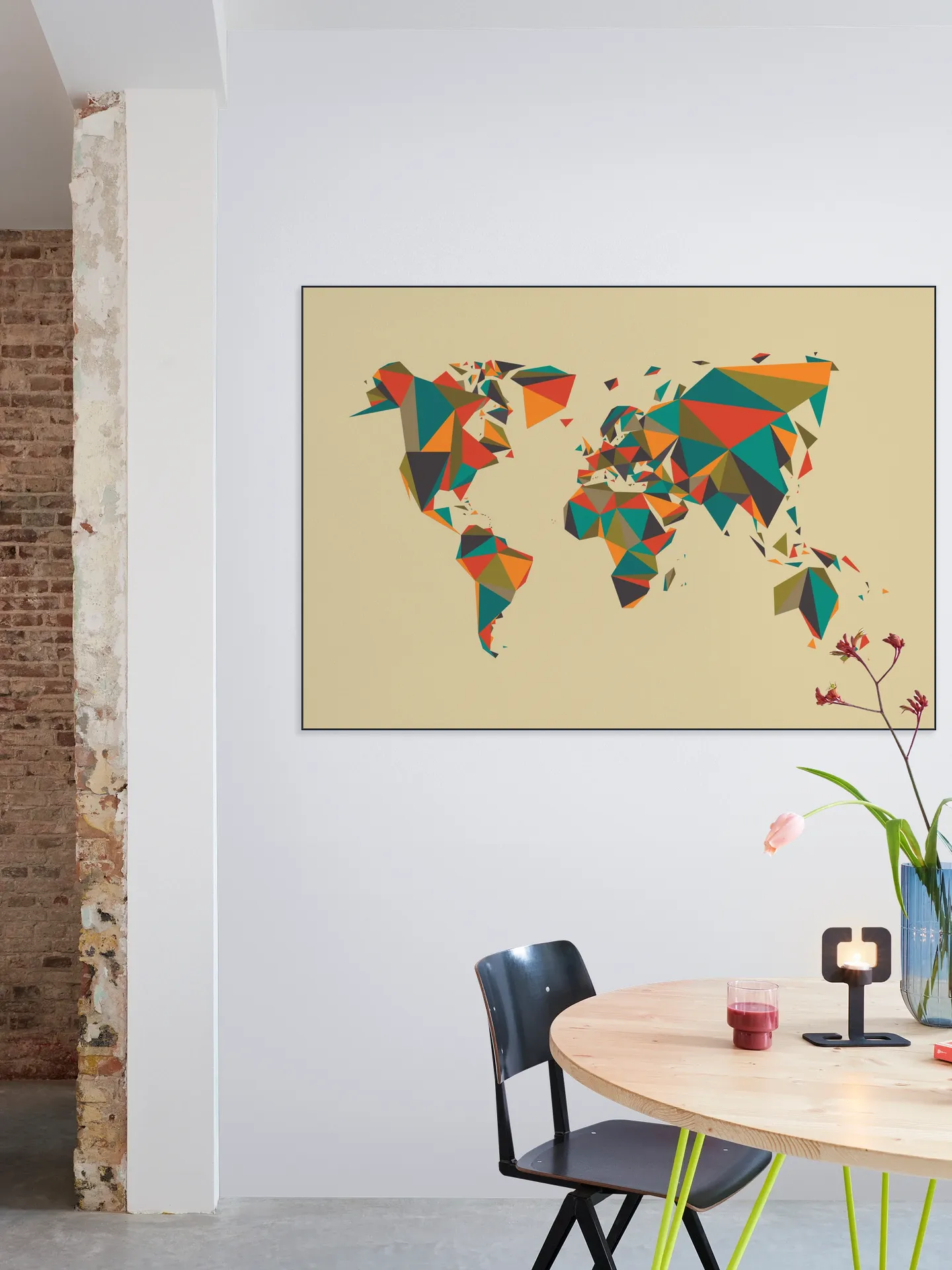 World Map 3D Autumn
