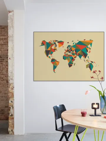 World Map 3D Autumn