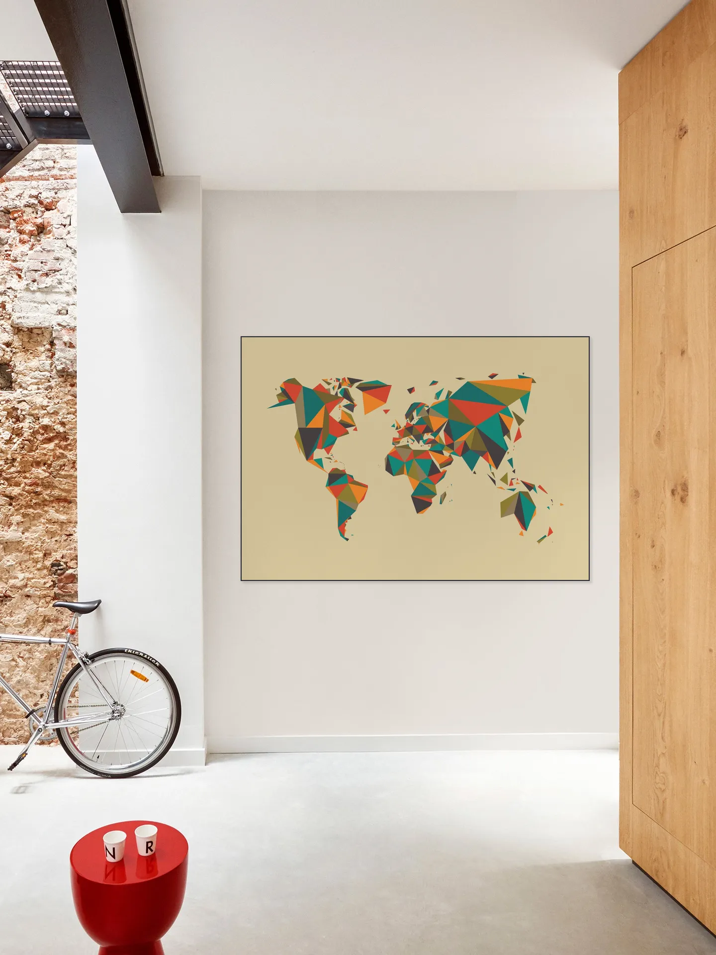 World Map 3D Autumn