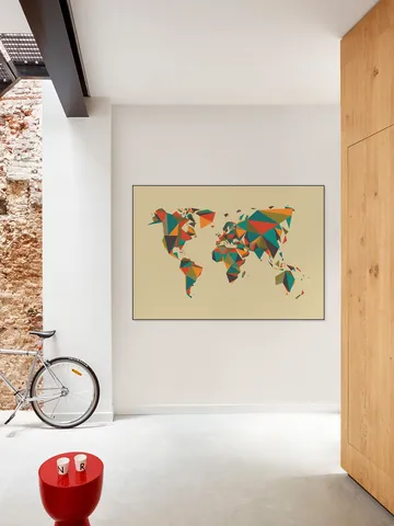 World Map 3D Autumn