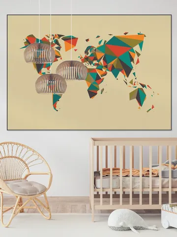 World Map 3D Autumn