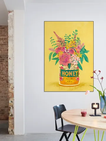 Flower in Honey can