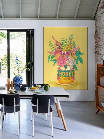 Flower in Honey can