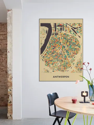 Antwerpen Mosaic Map