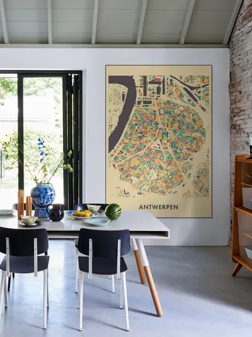 Antwerpen Mosaic Map