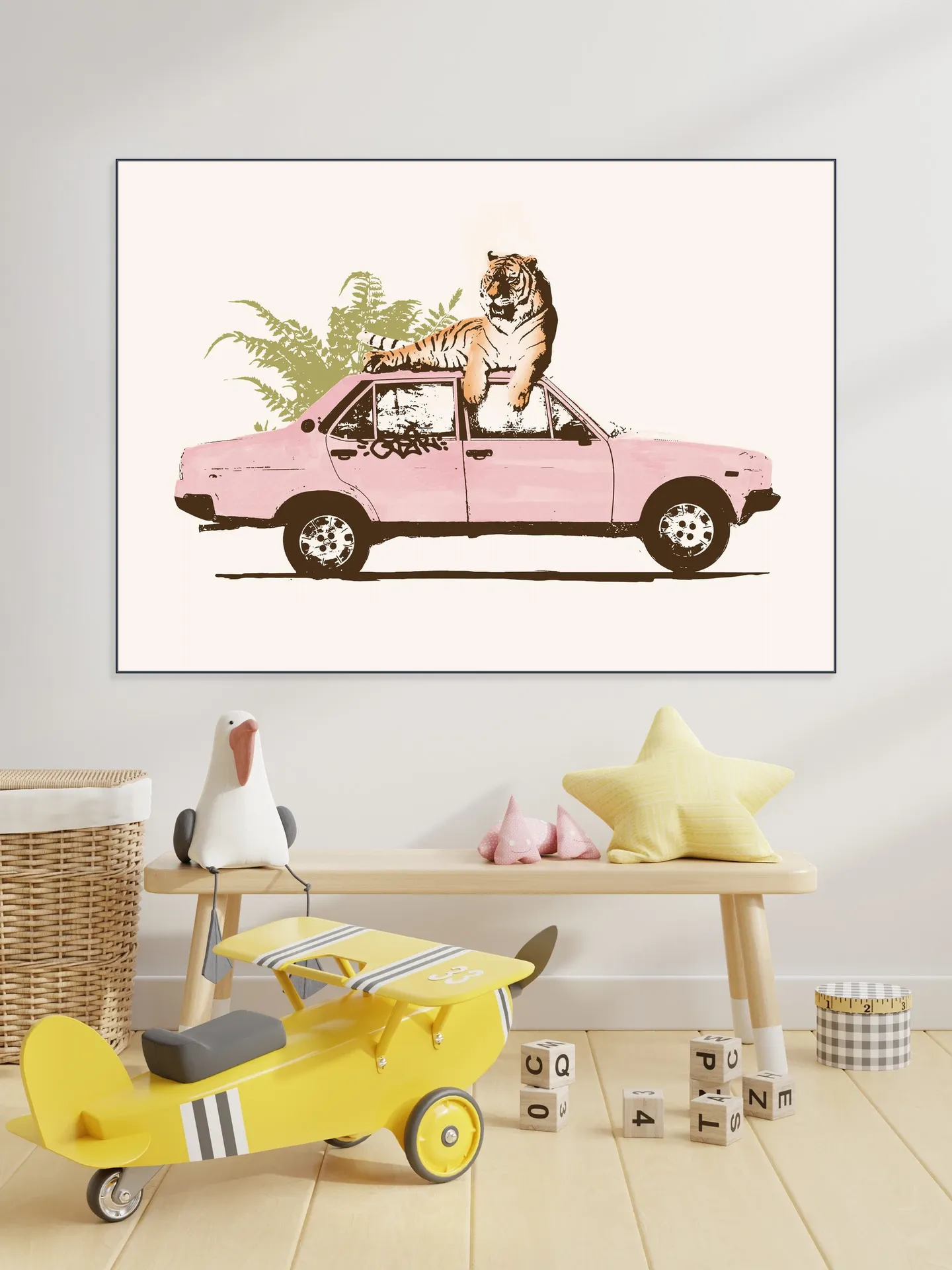 Tiger on Car